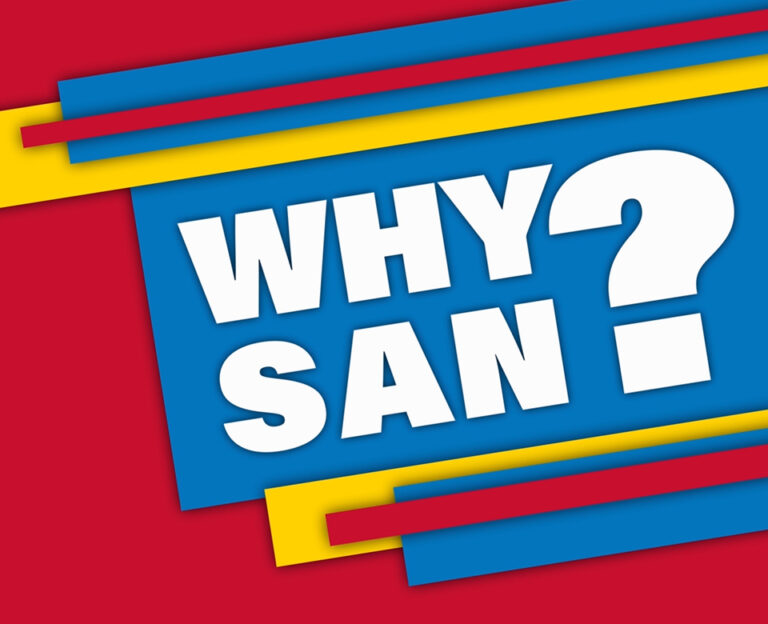 Graphic with Why SAN?