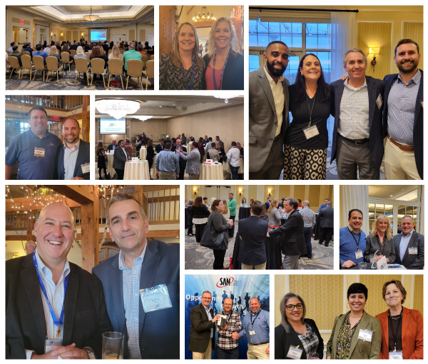 Collage of 10 different photos from the SAN Principals Meetings